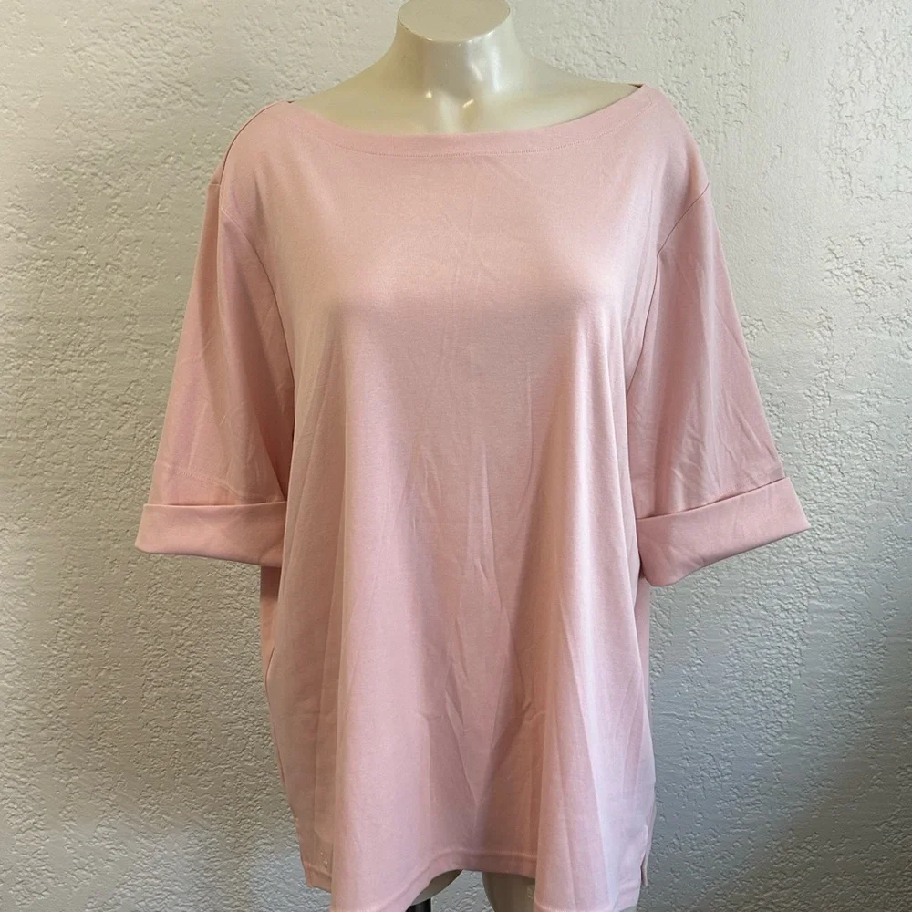 LAUREN RALPH LAUREN light pink top Sz 3X NWT